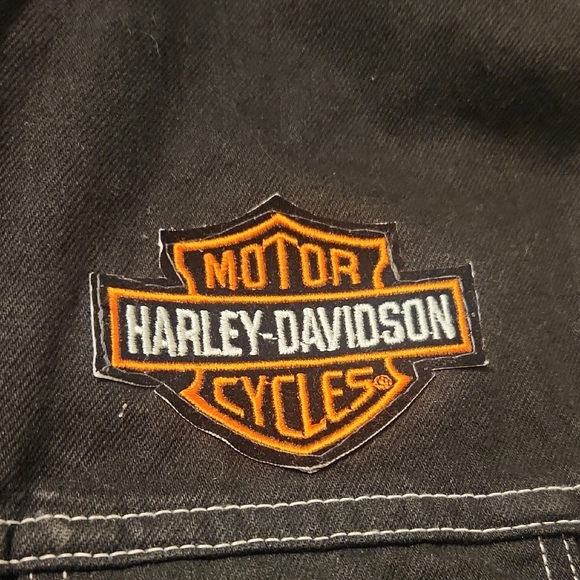Harley-Davidson Black Vest with Eagle Embroidery Size M. 100 % Cotton. - Picture 2 of 14